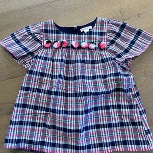 J. Crew Girls Flutter Sleeve Top Size 7